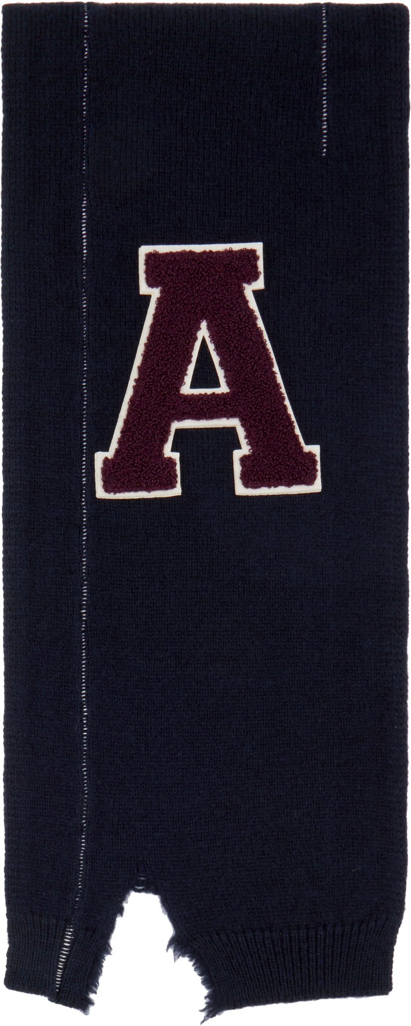 Šal Ambush Knit Letter Appliqué Scarf Plava | BWMA002F24KNI0014628