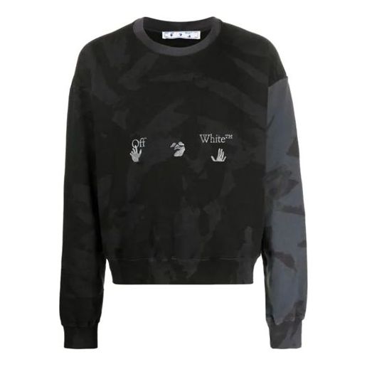 Džemper Off-White Camouflage Print Sweatshirt Crna | OMBA035R21FLE0011009