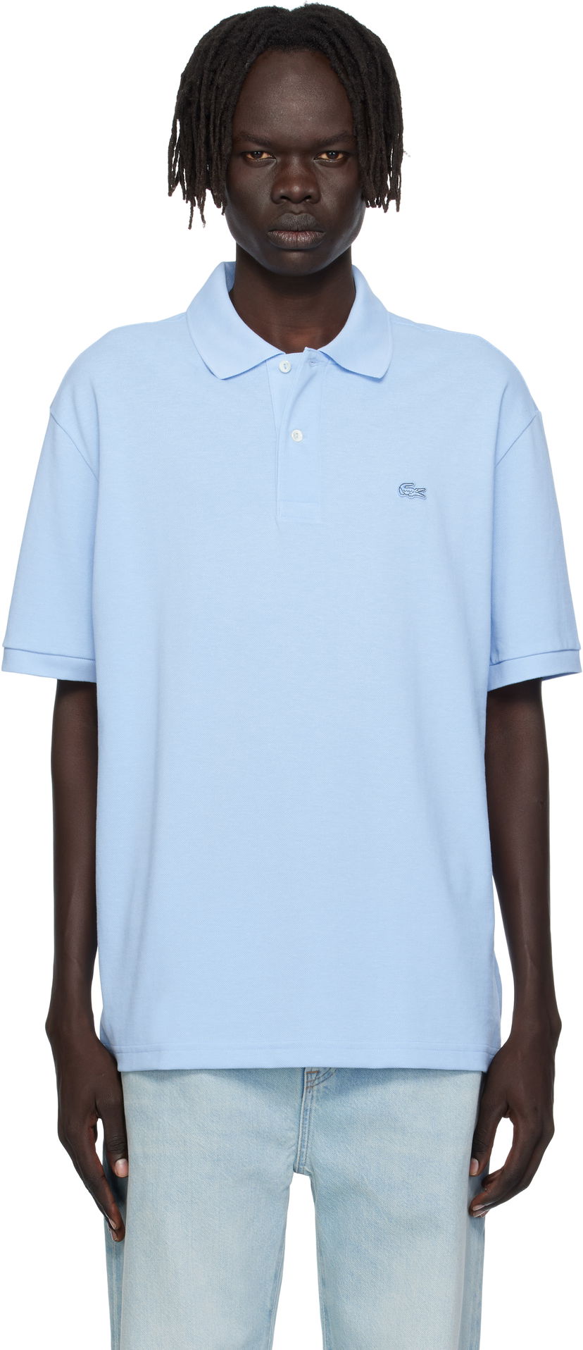 Polo majica Lacoste Lacoste Croc Signature Polo Plava | PH7757_HBP