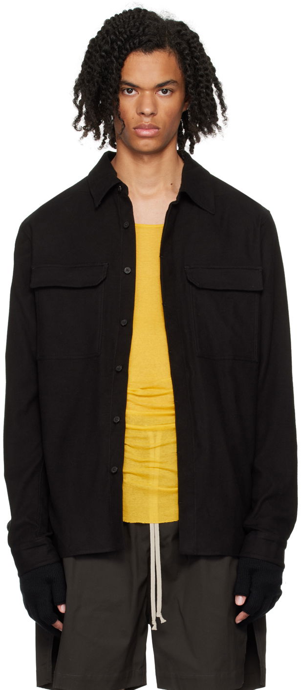 Košulja Rick Owens Black Porterville Work Shirt Crna | RU02D6291 FL