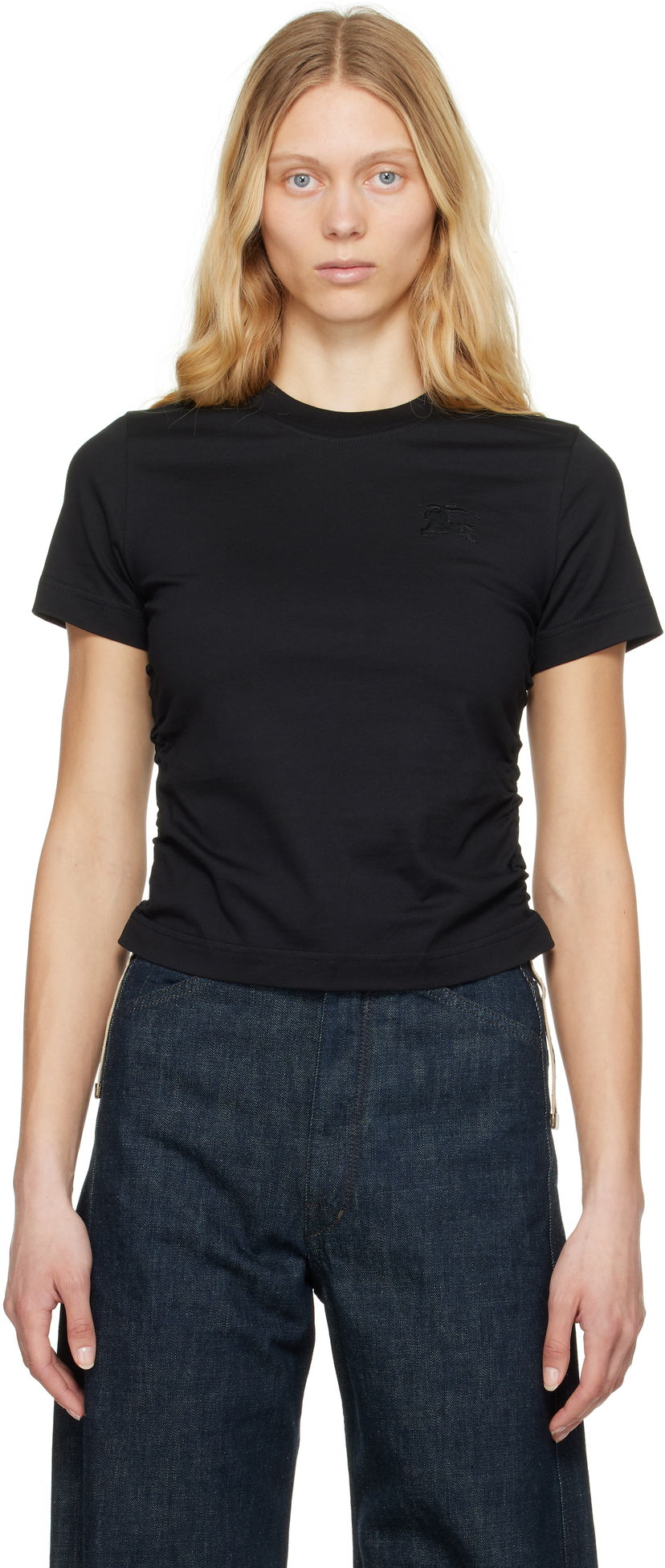 Majica kratkih rukava Burberry Burberry Cotton T-Shirt Crna | 8109187