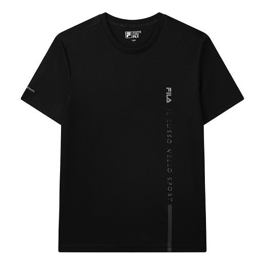Majica kratkih rukava FILA Letter Logo Loose Crewneck Short Sleeve T-Shirt Crna | F11M132158F-BK