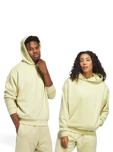 Dukserice adidas Performance Basketball Sueded 3/4 Half-Zip Hoodie Žuta | IN7706