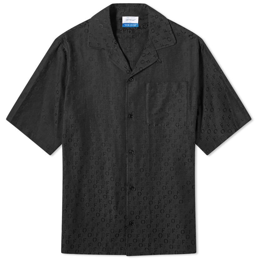 Košulja Off-White Silk Logo Vacation Shirt Crna | OMGG004C99FAB0011000