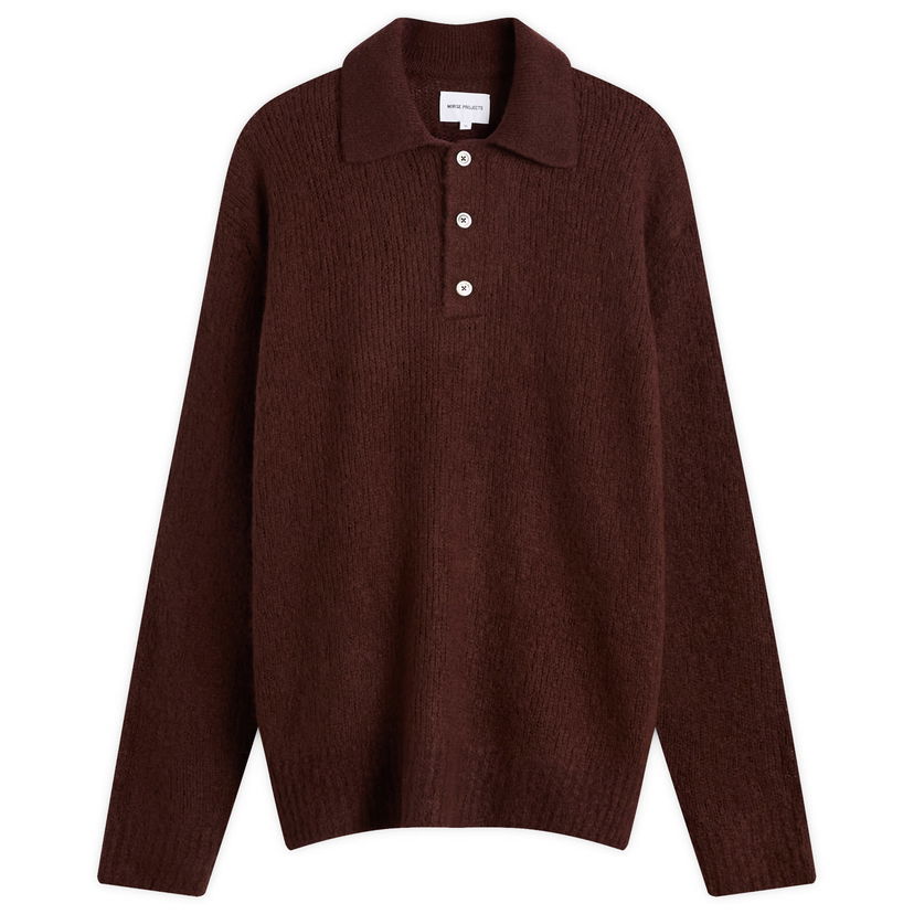 Polo majica NORSE PROJECTS Rasmus Relaxed Brushed Polo Smeđa | N45-0614-9025