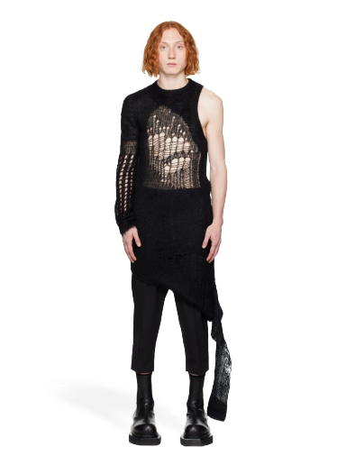Majica kratkih rukava Rick Owens Spider Banana Sweater Crna | RU02C7632 KSPDR