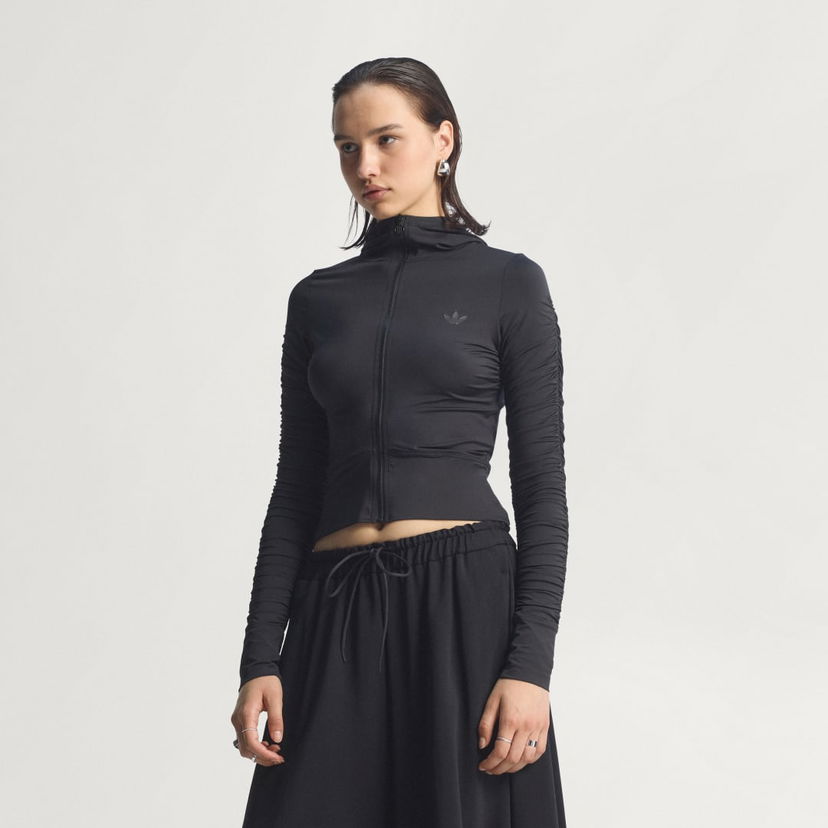 Jakna adidas Performance Ruched Track Top Crna | JW2807