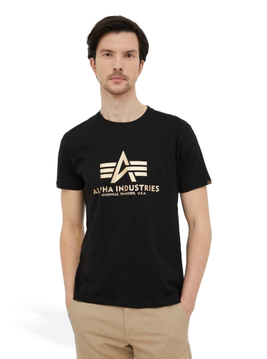 Majica kratkih rukava Alpha Industries Logo Tee Crna | 100501FP.583