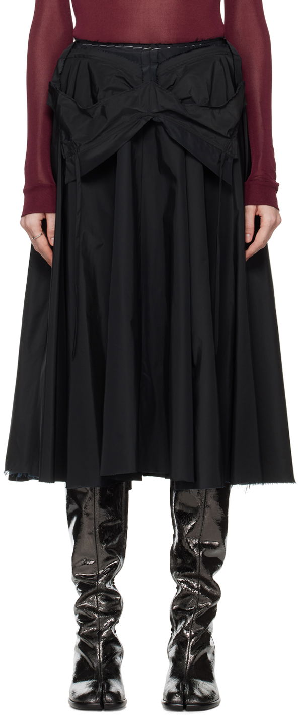Suknja Maison Margiela Work-in-Progress Midi Skirt Crna | S51ME0026 M35131