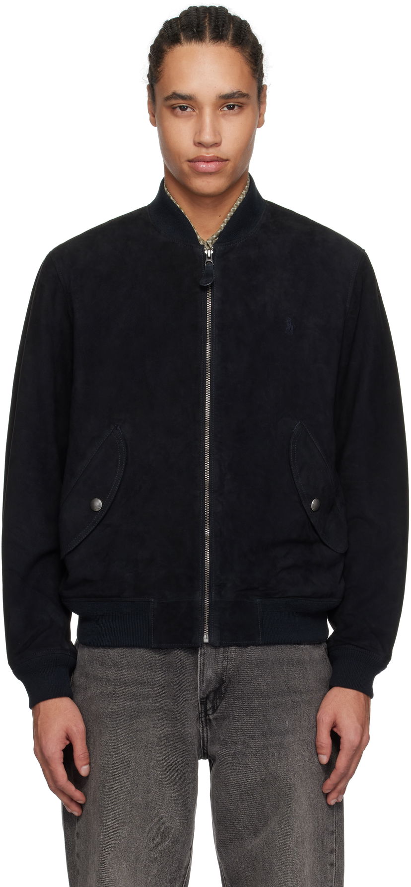Bomber jakna Polo by Ralph Lauren Polo Ralph Lauren Suede Bomber Jacket Tamnoplava | 710963338002
