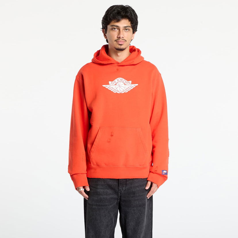 Dukserice Jordan Rare Air Distressed Fleece Pullover Hoodie with Wings Logo Narančasta | IB3003-673