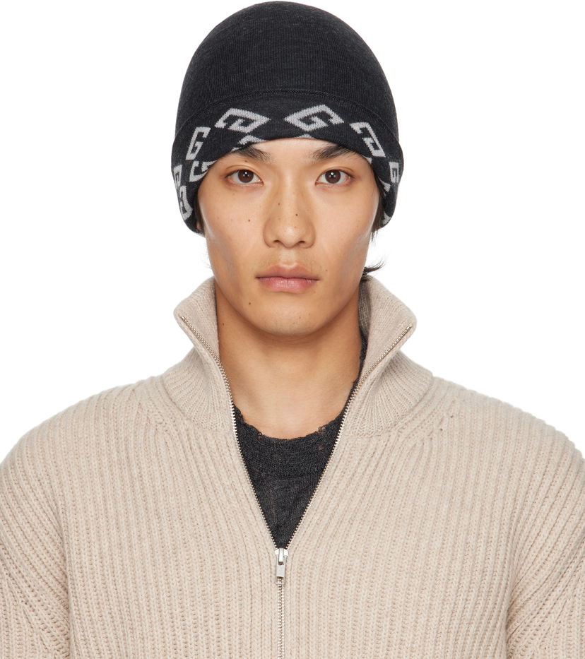 Kapica Givenchy Givenchy 1972 Monogram Reversible Beanie Crna | 710003975001-U7930