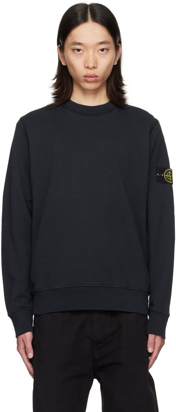 Dukserice Stone Island Navy Garment-Dyed Sweatshirt Tamnoplava | 811563051