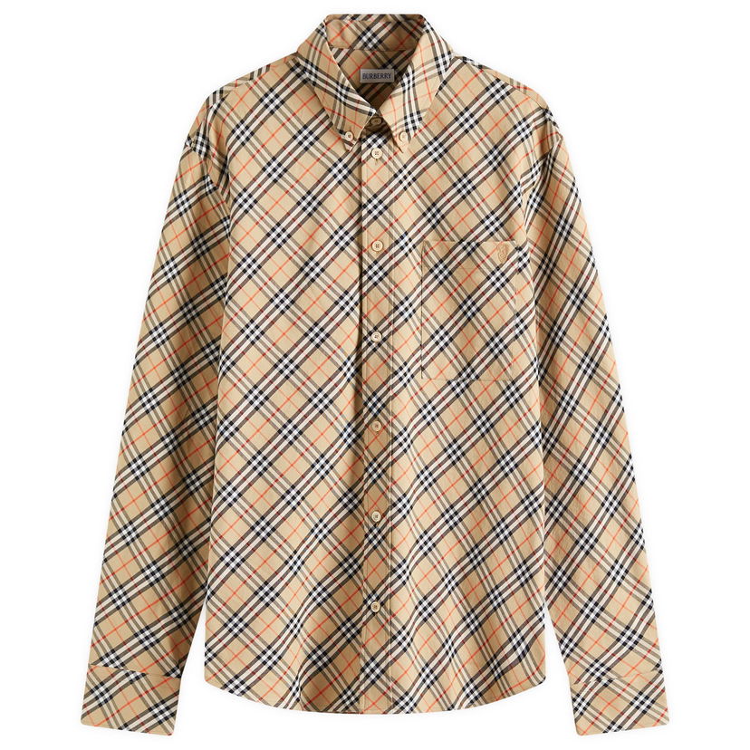 Košulja Burberry Burberry Check Oxford Shirt, Size Medium Bež | 8104072-B9368