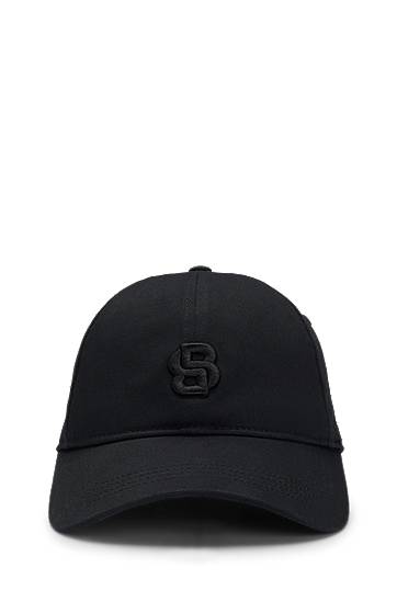 Kapa BOSS Cap with Embroidered Monogram Crna | 50533348