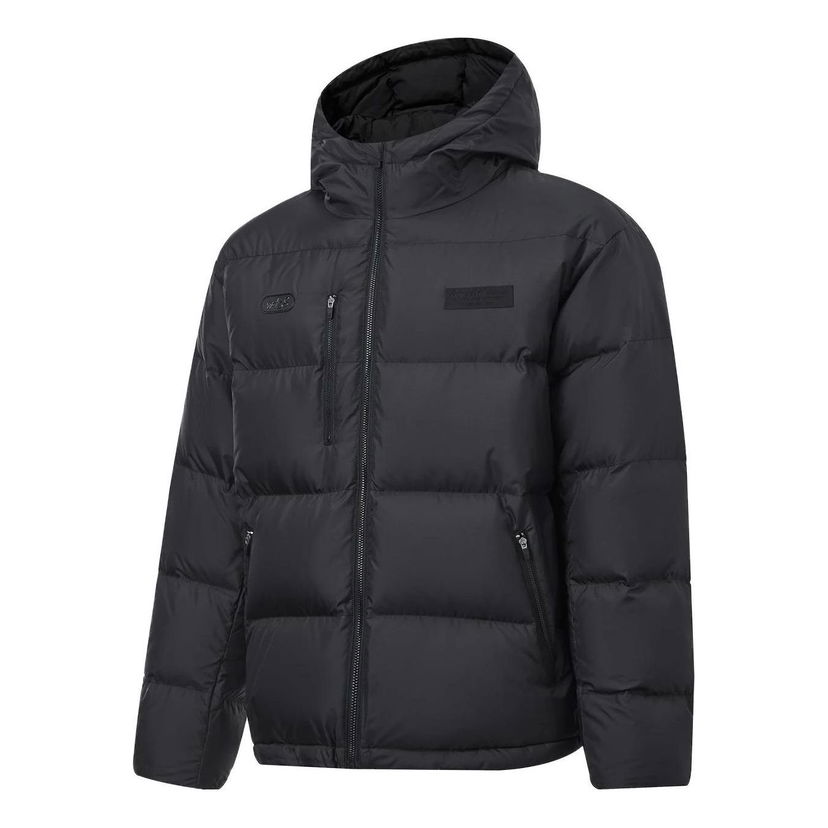 Pernata jakna Li-Ning Wade Logo Down Hooded Jacket Crna | AYMT155-1