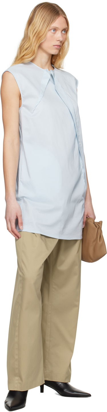 Hlače Maison Margiela MM6 Maison Margiela Cotton Twill Darting Trousers Bež | S52KA0534 M35368, 3