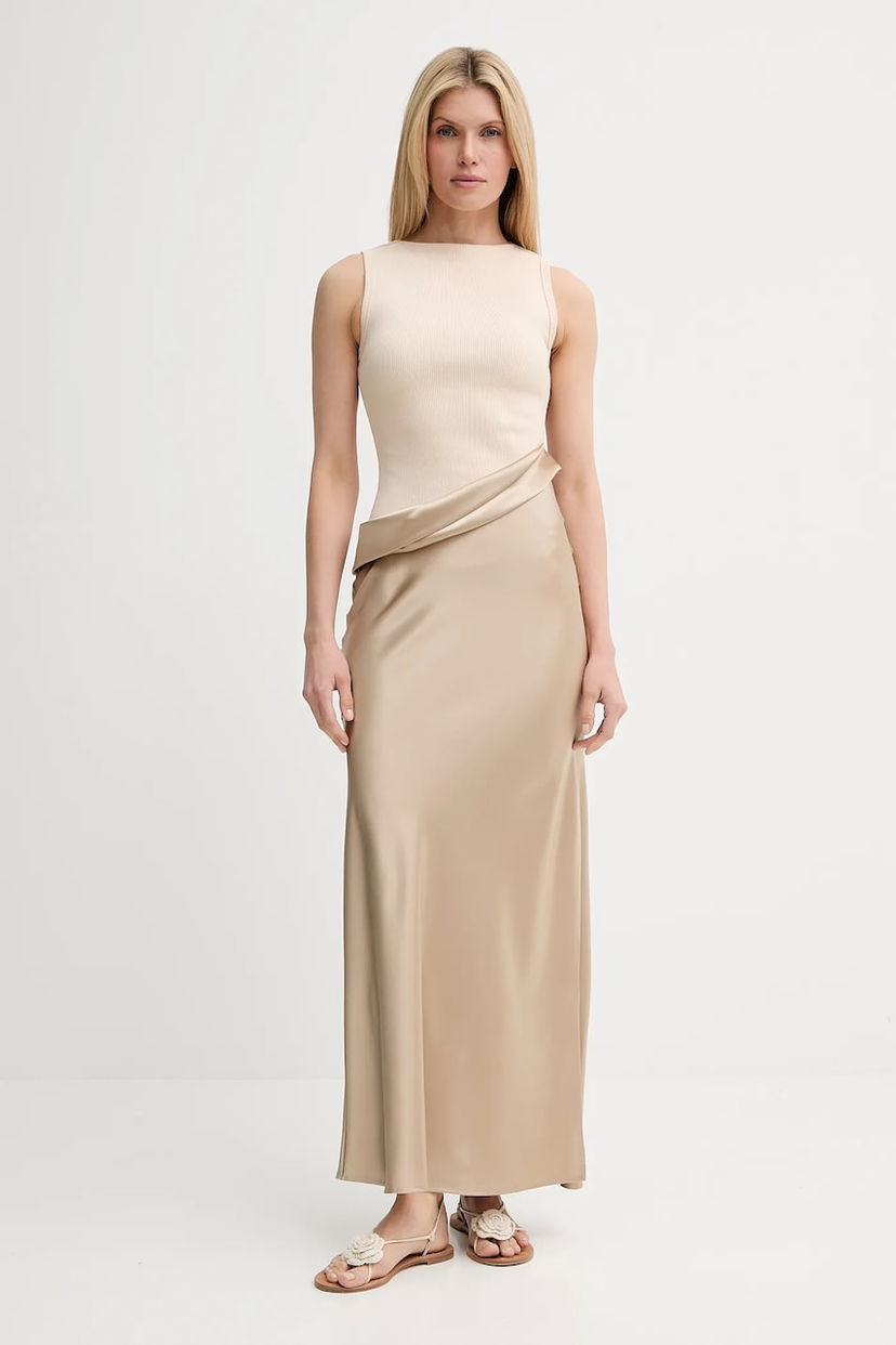 Suknja Nanushka Nanushka COBEE Maxi Skirt Bež | NW25SSDR21175