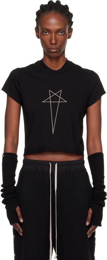 Crop top Rick Owens DRKSHDW Concordians Cropped Small Level T-shirt Crna | DS02E7207 RNEP3, 0