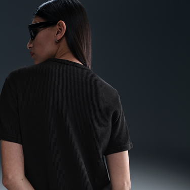 Majica kratkih rukava Nike Sportswear Chill Waffle Relaxed Fit Short-Sleeve T-Shirt Crna | HJ3838-011, 2