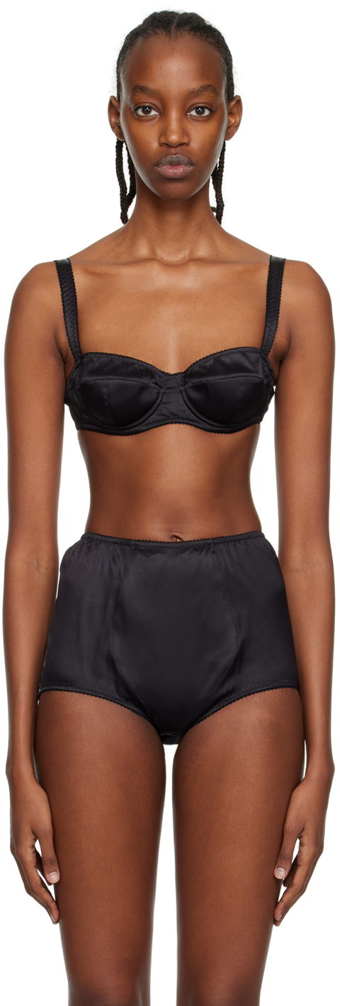 Grudnjak Dolce & Gabbana Black Balconette Bra Crna | O1A12T FUAD8