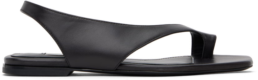 Tenisice i cipele TOTEME TOTEME Leather Thong Sandals Crna | 252-WAS0202-LE0131