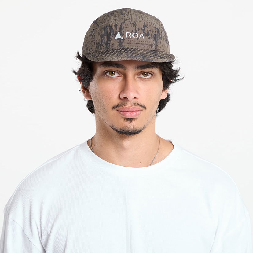 Kapa ROA ROA Bri Melted Print Open Weave Cap Smeđa | RBMW299FA54 GRN0010