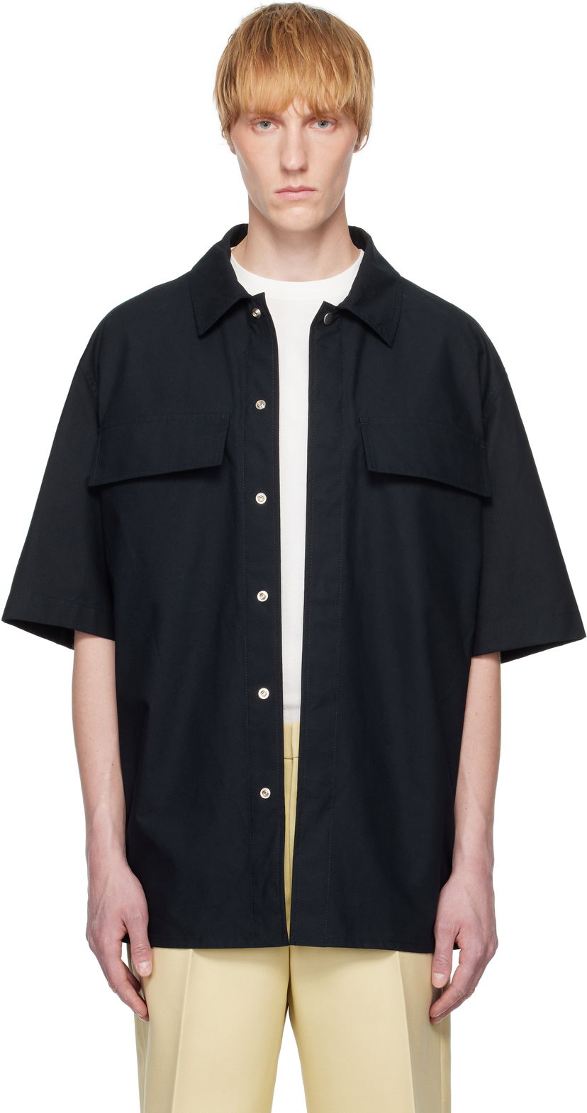Košulja Jil Sander Jil Sander Cotton Short Sleeve Shirt Crna | J47DL0163_J45296