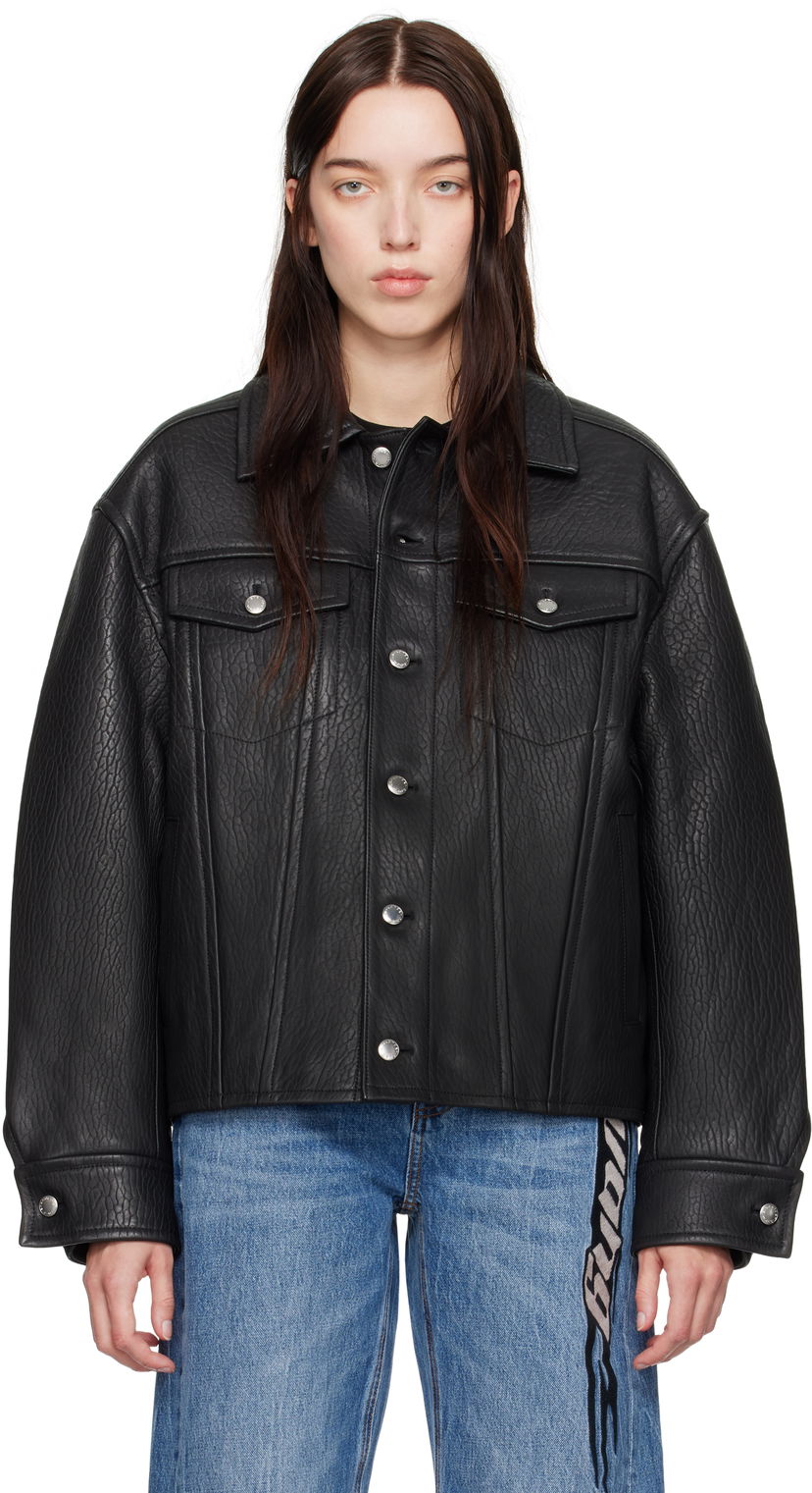 Jakna Alexander Wang Leather Jacket Crna | 1WC4242582