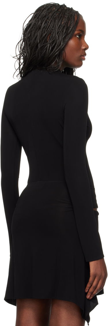 Haljina Courrèges Drop Volcano Jersey Bodysuit Crna | 324JBD095JS0145, 2