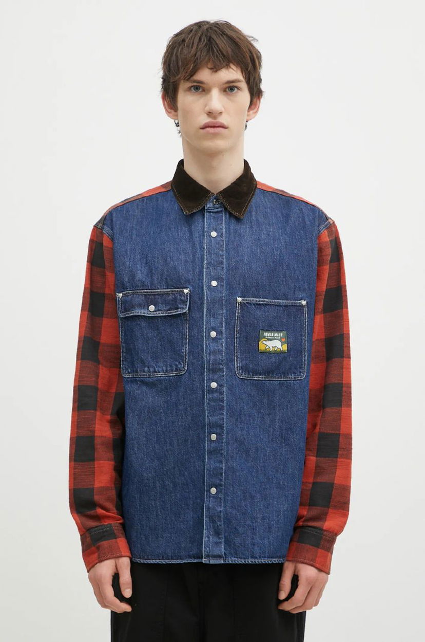 Košulja Human Made Relaxed Fit Scout Shirt Plava | HM28SH015