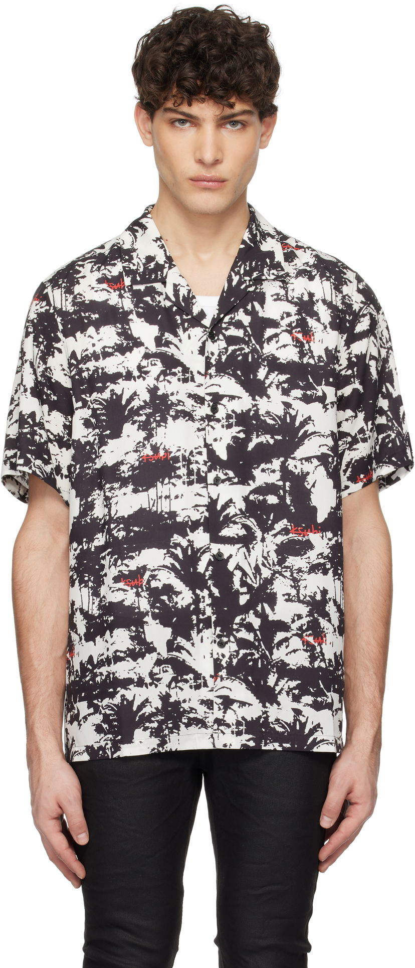 Košulja Ksubi Ksubi Palmtree Resort Shirt Bijela | MPS25SH018