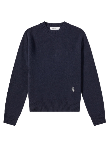 Džemper Sporty & Rich Itzel Cashmere Crew Knit Tamnoplava | CR731NA