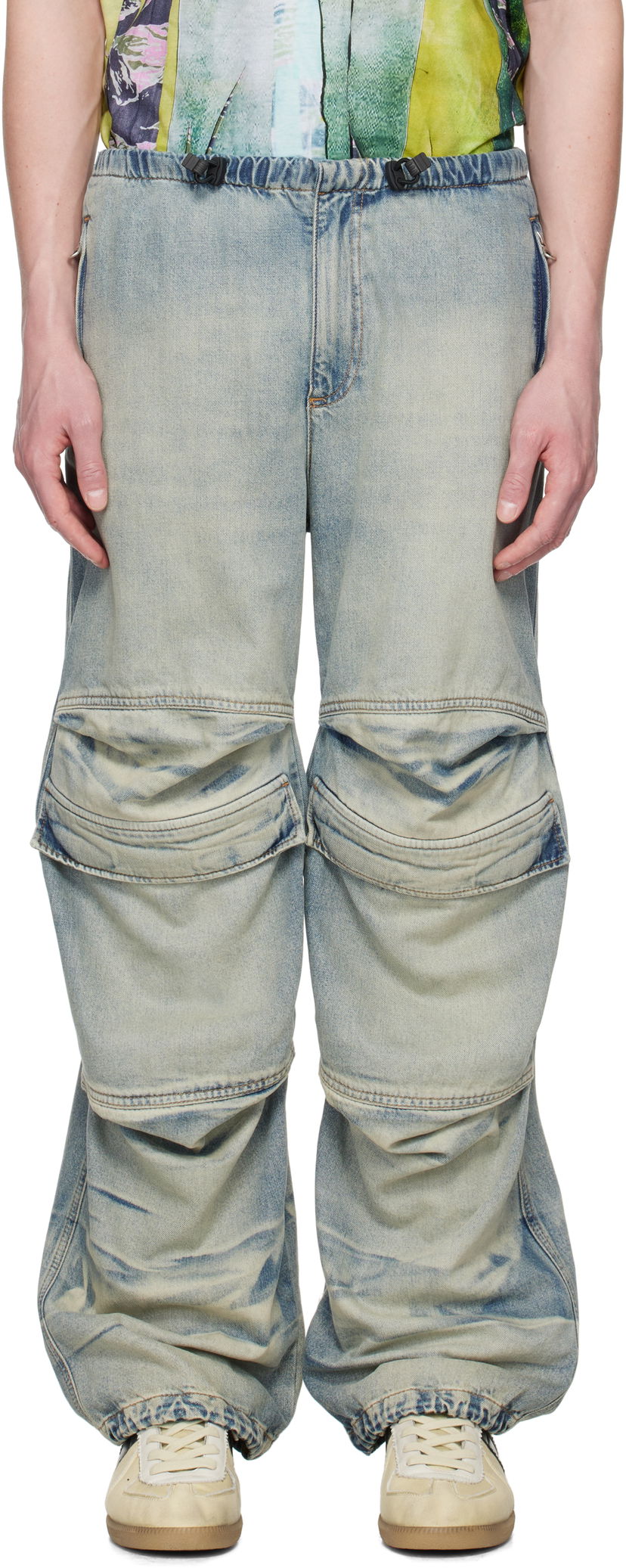 Cargo hlače Diesel Relaxed D-Dayetz Jeans by Diesel Plava | A17317-0ABDF-01