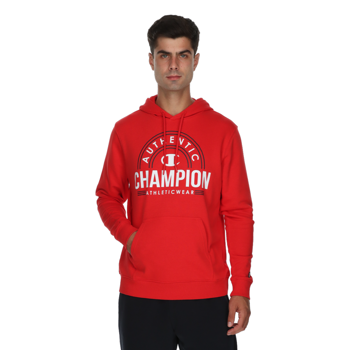 Dukserice Champion Authentic Athleticwear Pullover Hoodie with Kangaroo Pocket Crvena | 222110-RS001, 0