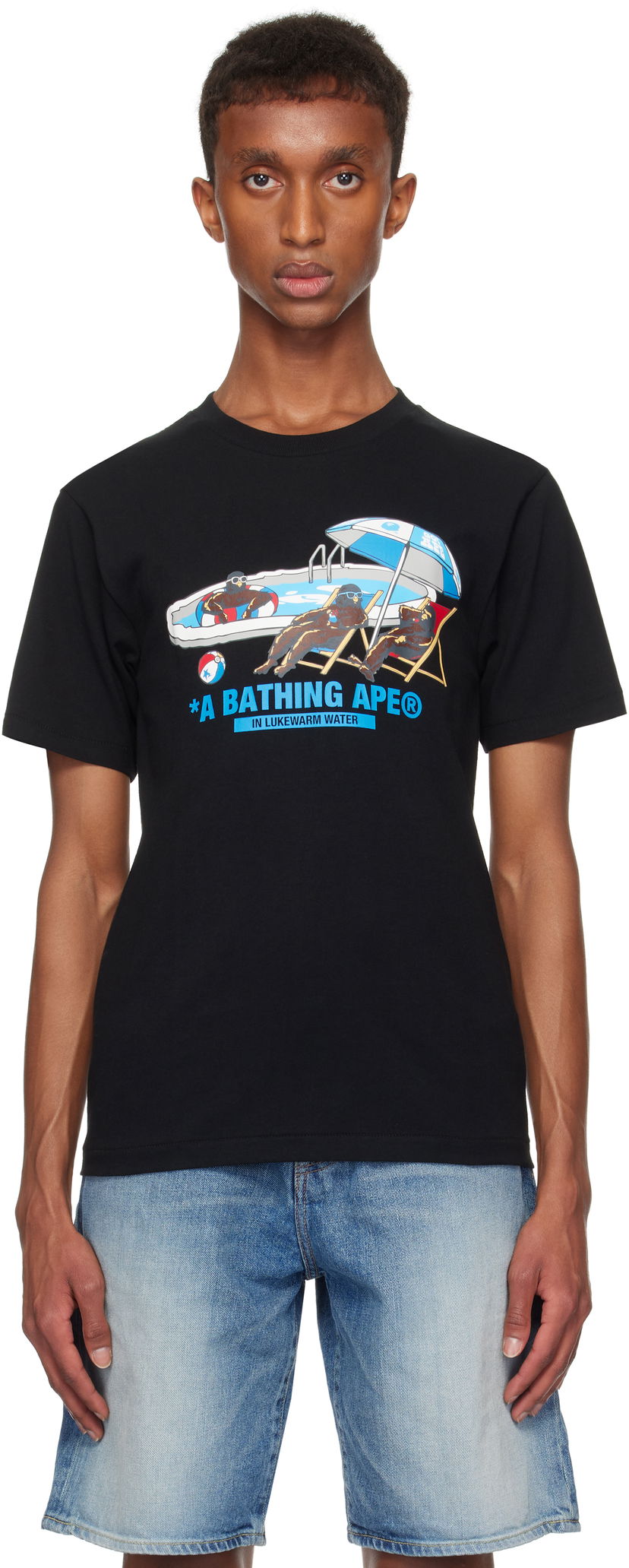 Majica kratkih rukava BAPE Poolside T-shirt Crna | 001TEK701001F
