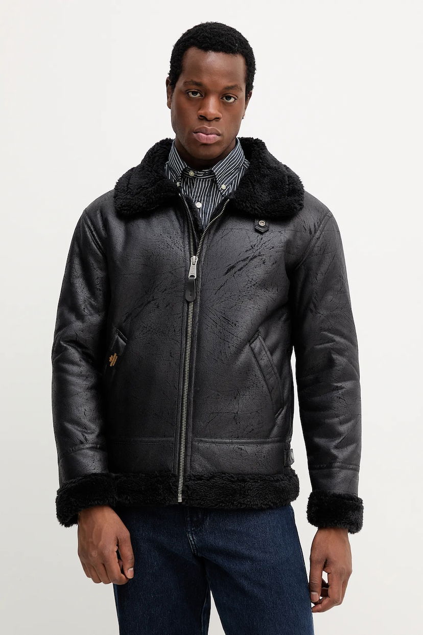 Jakna Alpha Industries Alpha Industries B-3 Shearling Jacket Crna | 143106.515