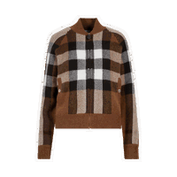 Intarsia Check Bomber Jacket