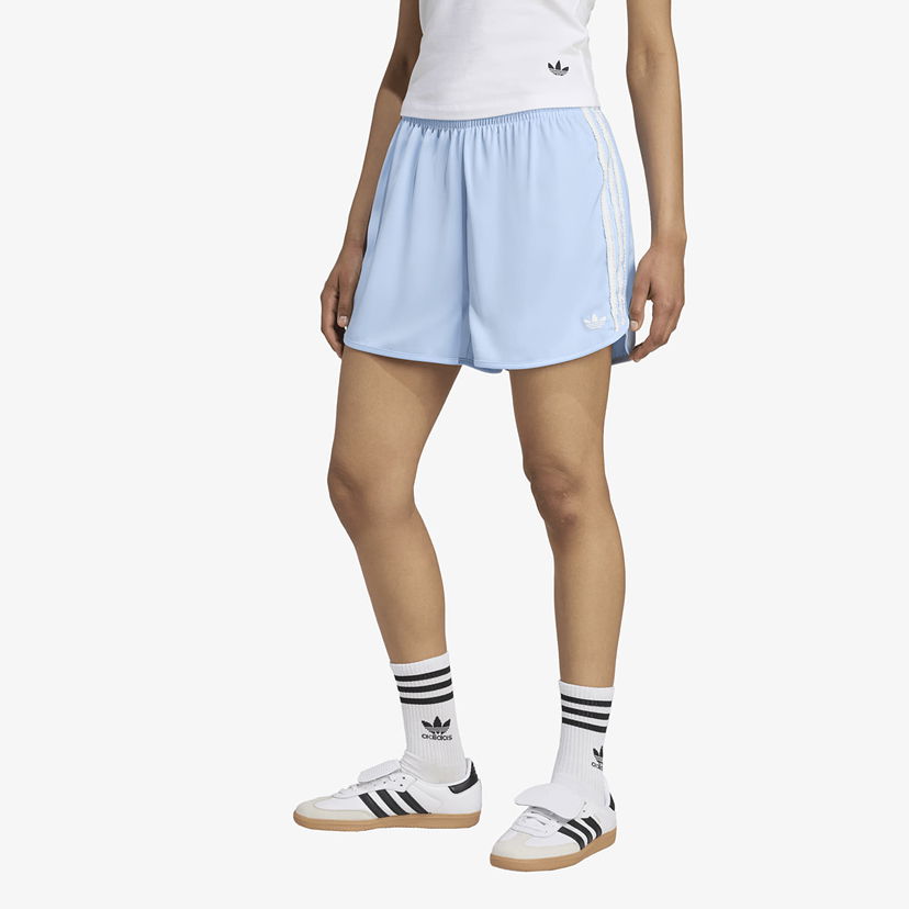 Kratke hlače adidas Originals adidas Originals Satin Ruffle 3-Stripes Shorts Plava | KC8817