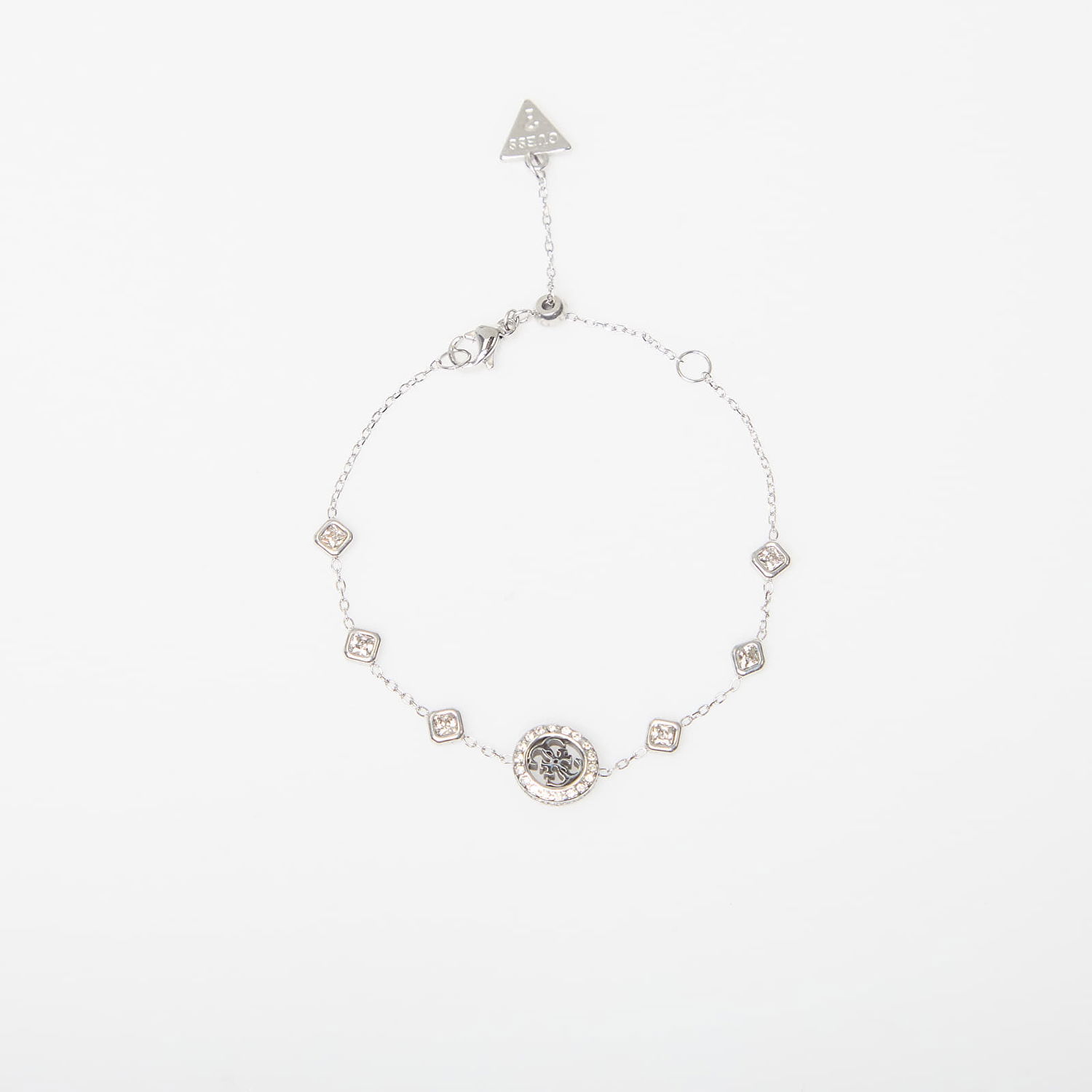 Narukvica GUESS 4G Crush Crystal-Set Bracelet Metalik | JUBB04156JWRH-SILVER, 0
