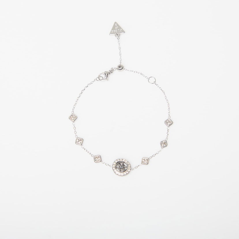 Narukvica GUESS 4G Crush Crystal-Set Bracelet Metalik | JUBB04156JWRH-SILVER