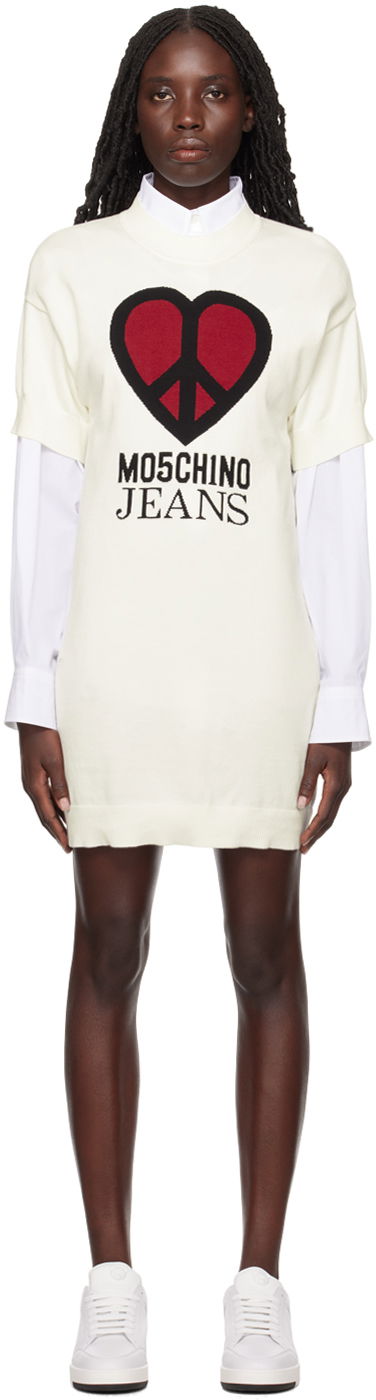 Haljina Moschino Peace & Love Minidress Bijela | 0494 3208