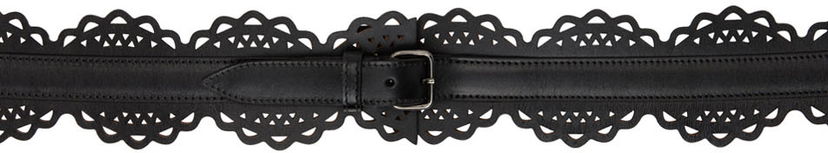 Pojasevi Alaïa ALAÏA Vivienne Laser-Cut Leather Belt Crna | AA1C271MC0A29