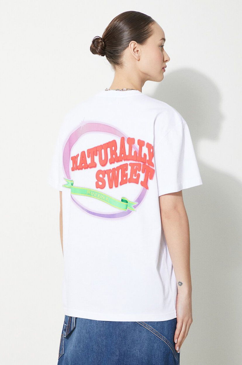 Majica kratkih rukava JW Anderson JW Anderson Naturally Sweet Anchor T-Shirt Bijela | JT0220.PG0980.001