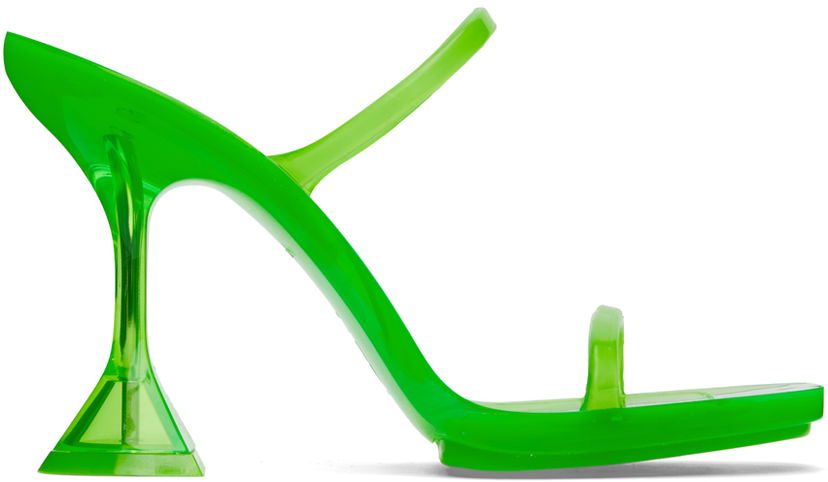 Dodaci Amina Muaddi Amina Muaddi Brito Slipper Heeled Sandals Zelena | 11S333533BRI