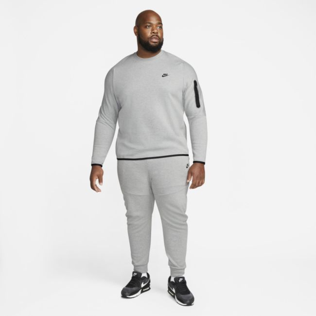 Dukserice Nike Tech Fleece Crew Sweatshirt Siva | CU4505-063, 1