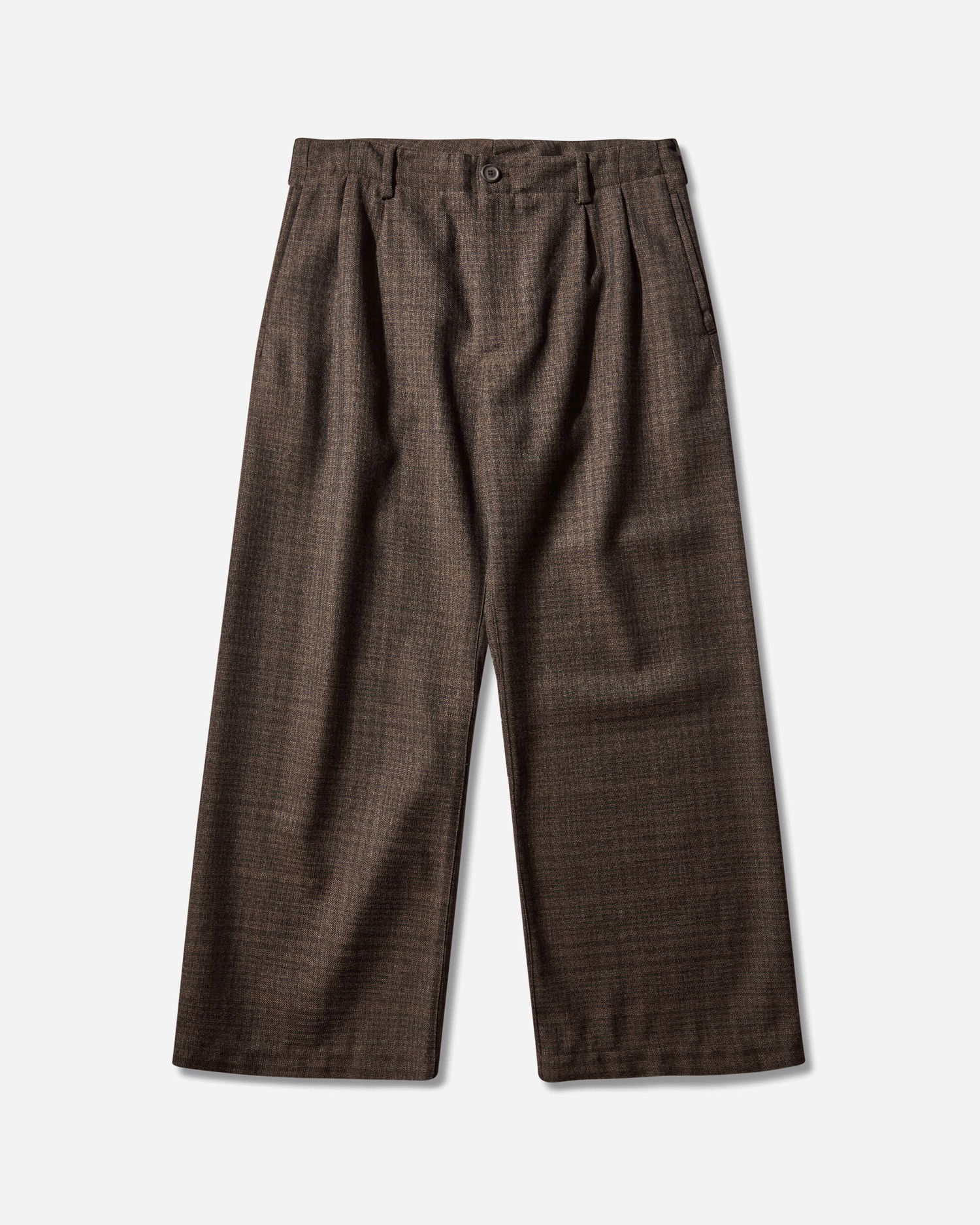 Hlače OUR LEGACY Bridge Pleated Wide-Leg Dunmore Check Trousers Smeđa | M4254BB 001, 1