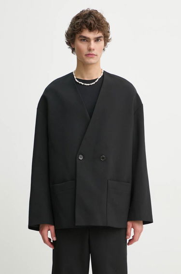 Jakna Nanushka Nanushka CEDRIC Wool Blend Blazer Crna | NM24FWJK24499, 0