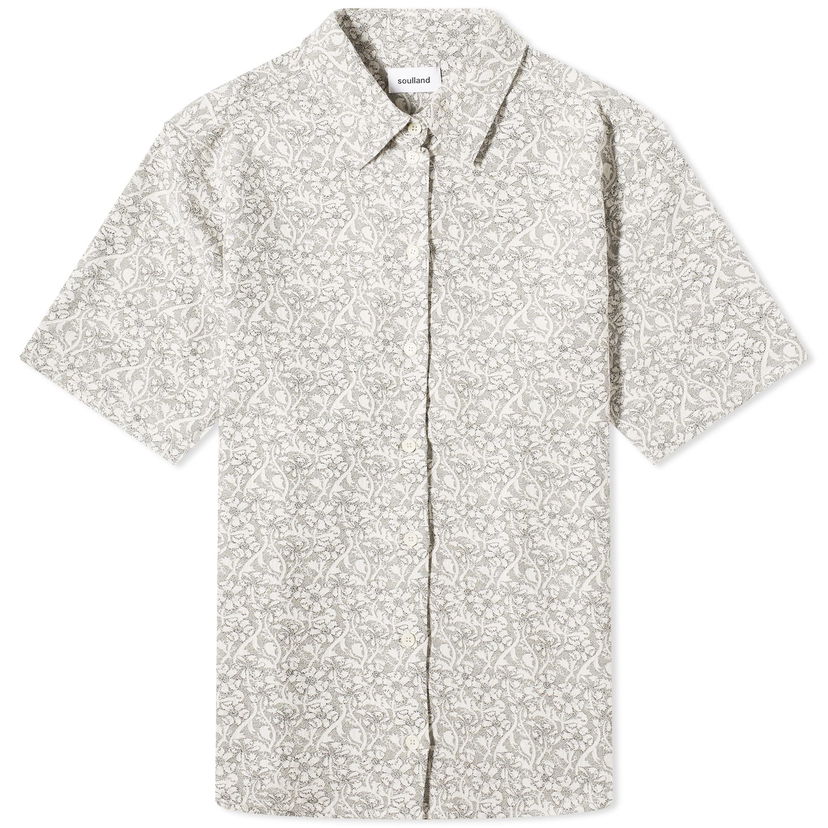 Košulja Soulland Jodie Sleeved Floral Siva | 41032-1268-WHB