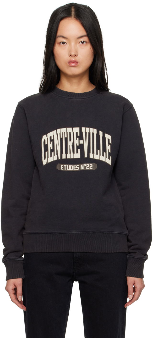 Dukserice Études Études Story Centre-Ville Sweatshirt Crna | H23MM205A01595